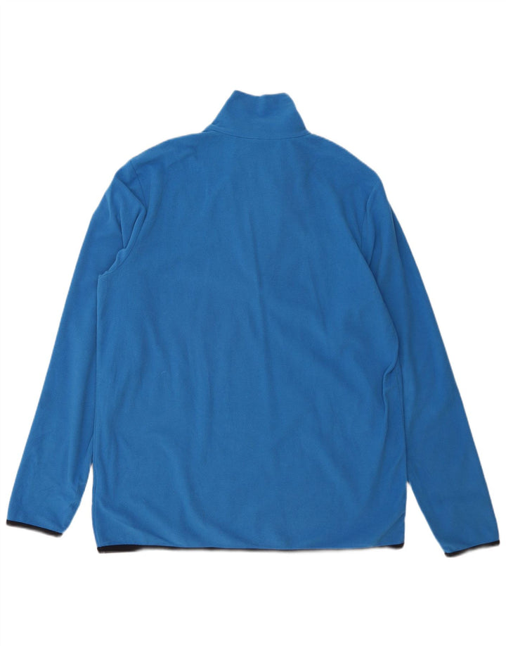 Suéter de lã masculino Lotto com zíper e gola 2XL poliéster azul