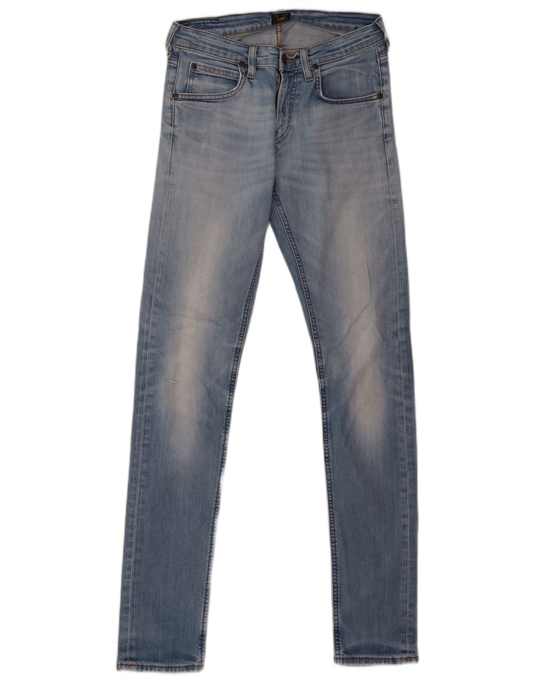 LEE Womens Luke Skinny Jeans W28 L34 Azul Algodão