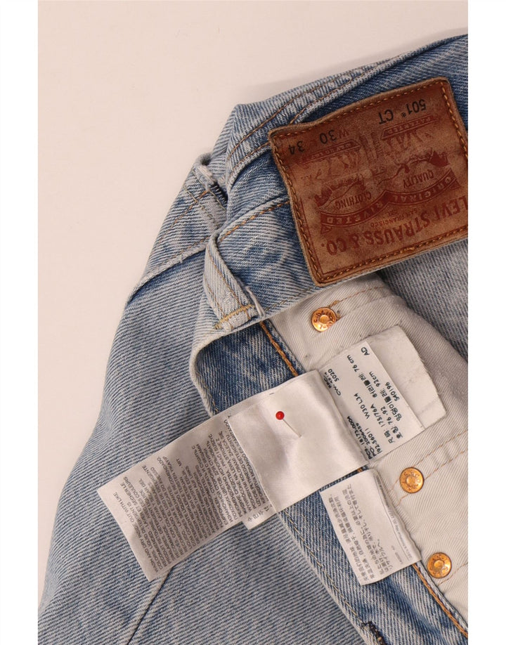 LEVI'S Masculino 501 CT Straight Jeans W30 L30 Azul Algodão