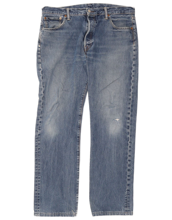 Jeans Levi's 501 Distressed Straight Masculino W36 L31 Azul