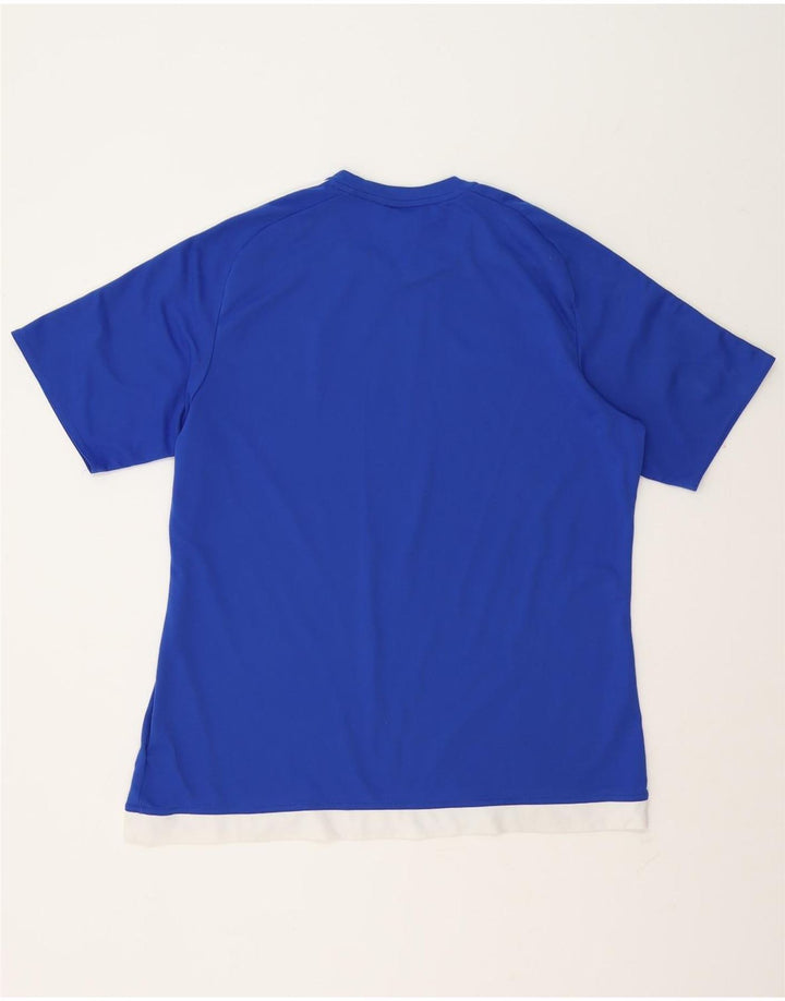 Adidas Masculino Climalite Camiseta Top XL Azul Colorblock Poliéster
