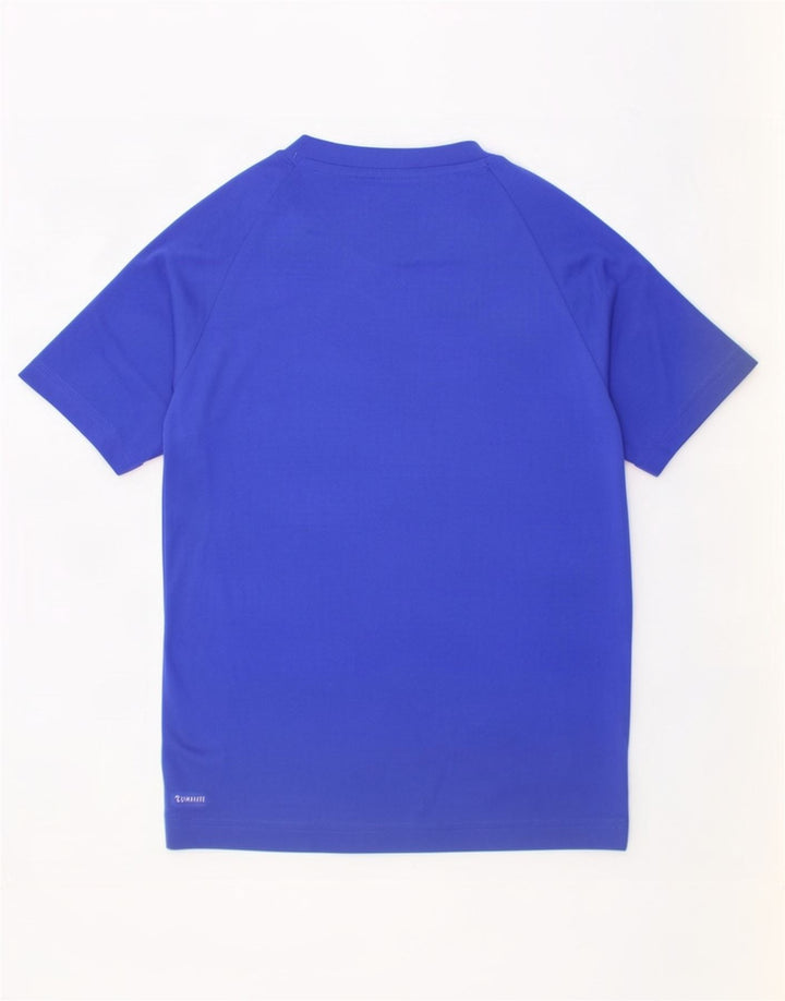 Camiseta Adidas Boys Climalite Top 9-10 Anos Azul Poliéster