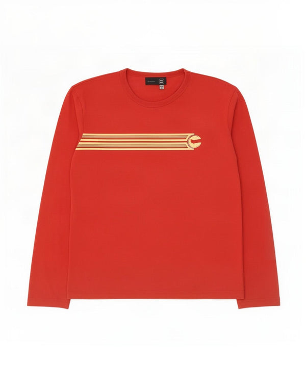 Top masculino Gas manga comprida XL listrado vermelho