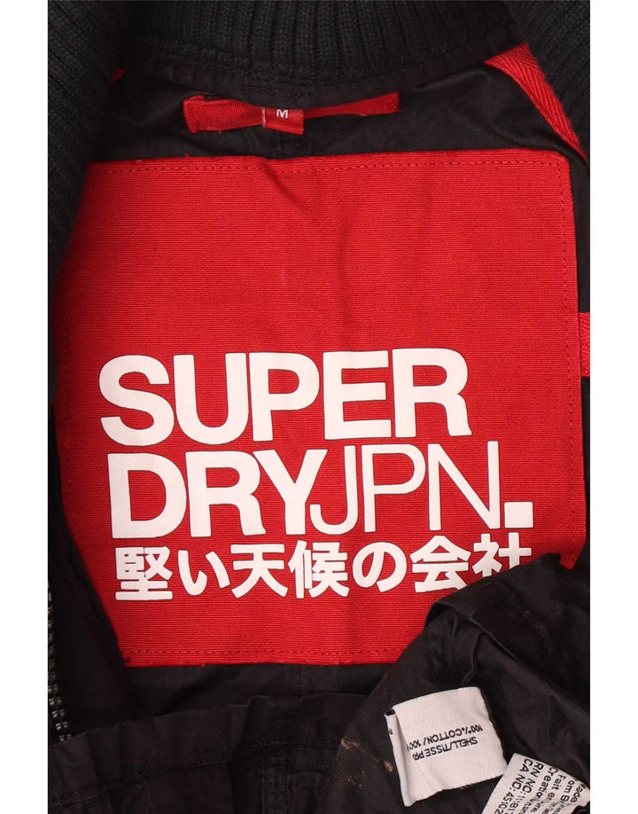 Jaqueta militar masculina Superdry UK 38 algodão azul marinho médio