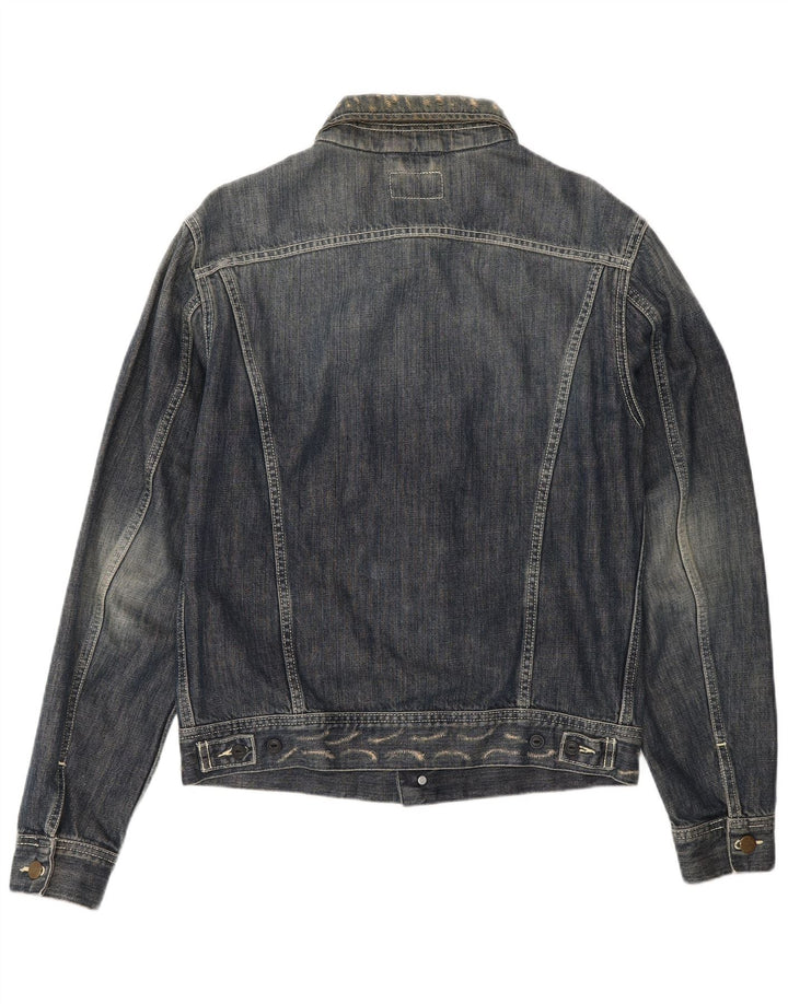 Jaqueta jeans feminina Lee UK 14 algodão azul médio