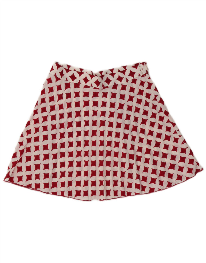 Zara Mini saia feminina média W28 branca geométrica