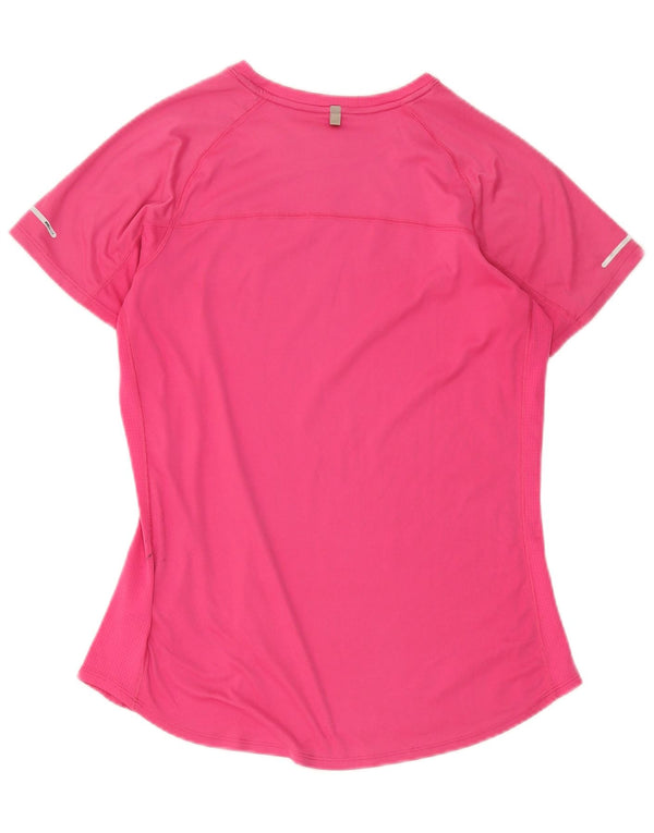 Camiseta Nike Feminina Dri Fit Top UK 14 Médio Rosa Poliéster