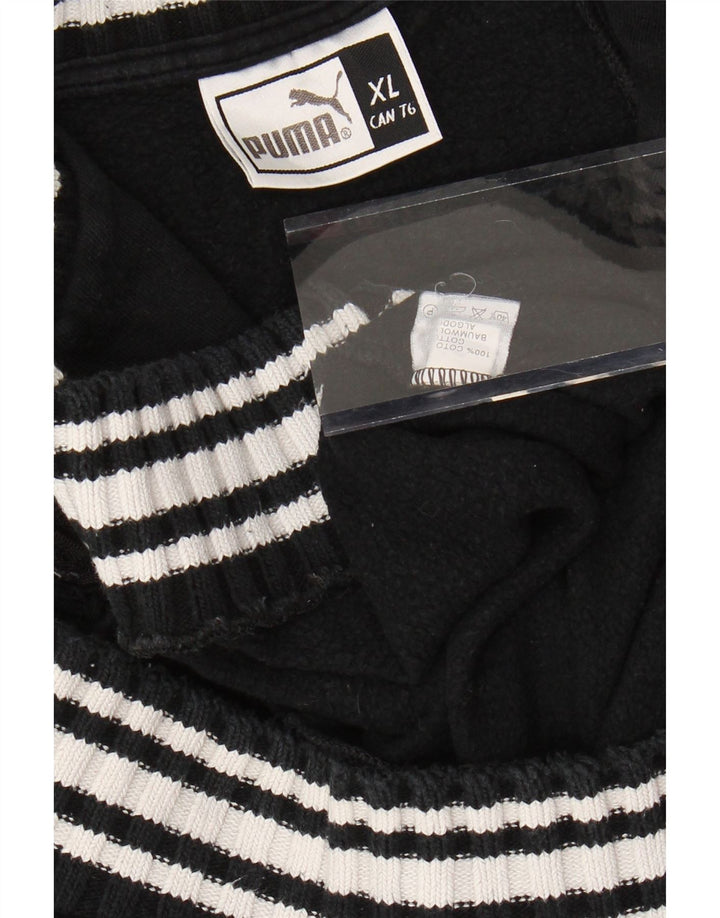 PUMA Womens Tracksuit Top Jacket UK 18 XL Algodão Preto