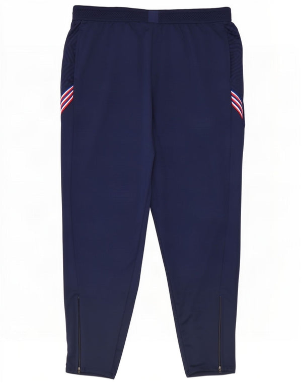 Calça de treino masculina Nike Inglaterra XL poliéster listrado azul marinho