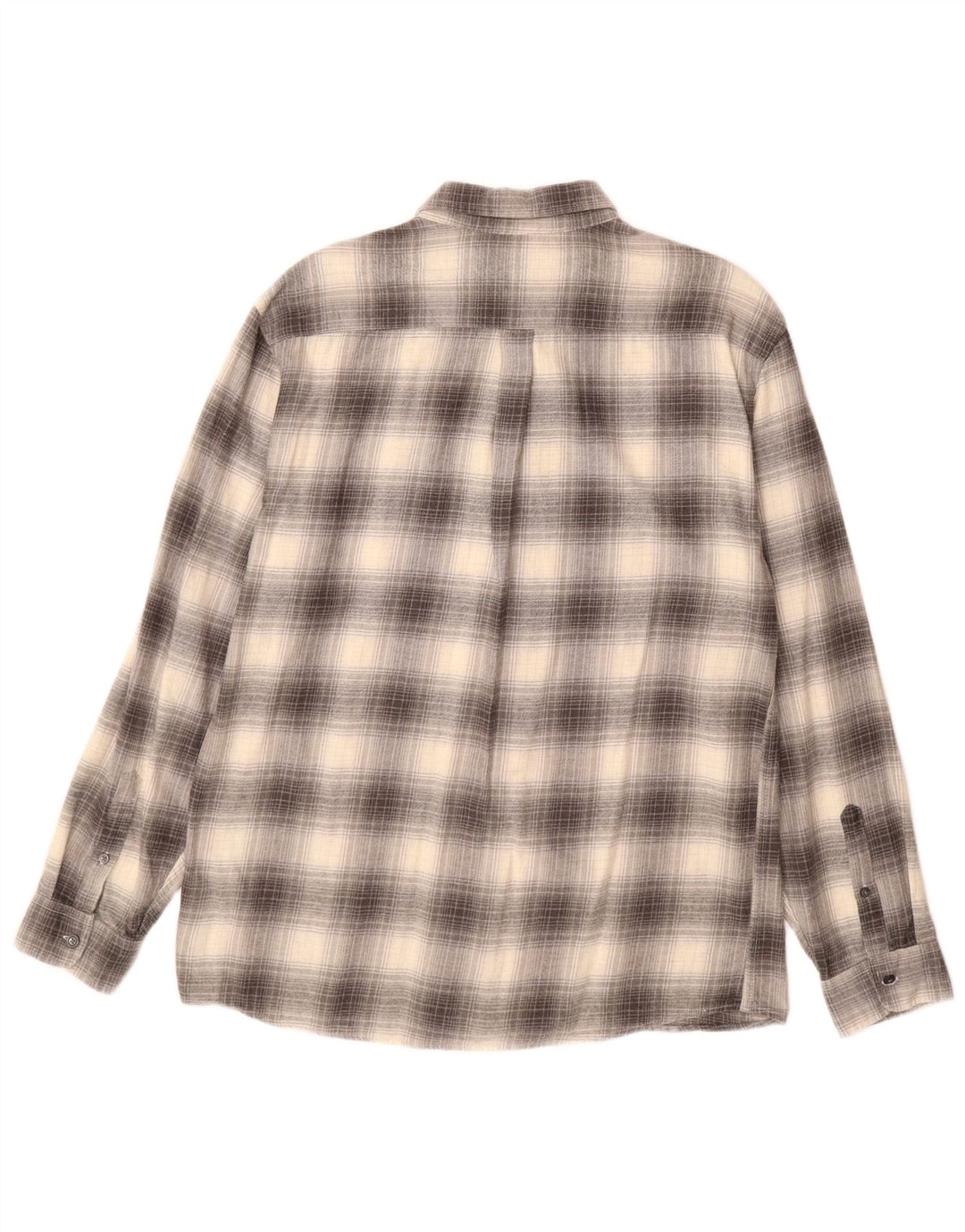 Camisa masculina de flanela de ajuste regular MARKS & SPENCER grande algodão xadrez cinza