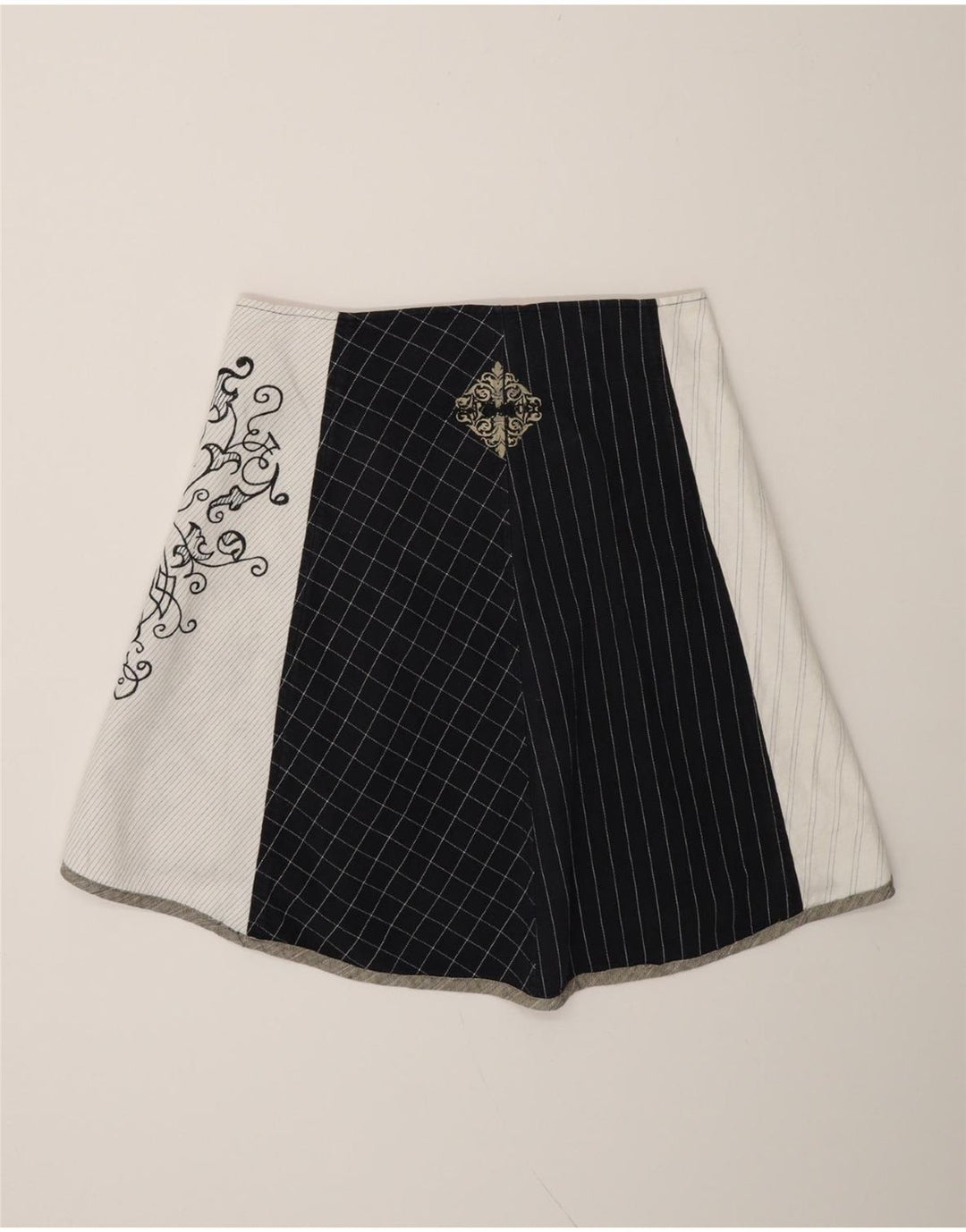 Saia feminina St-Martins pequena W30 bloco colorido multicolorido