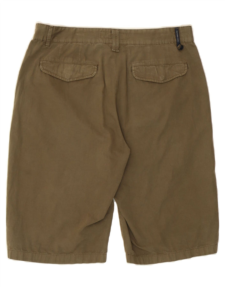 TRUSSARDI Mens Chino Shorts W34 Large Khaki Cotton Vintage Trussardi and Second-Hand Trussardi from Messina Hembry 