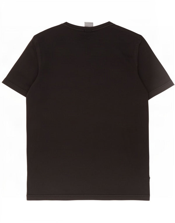 Puma Mens Graphic T-Shirt Top Médio Algodão Preto