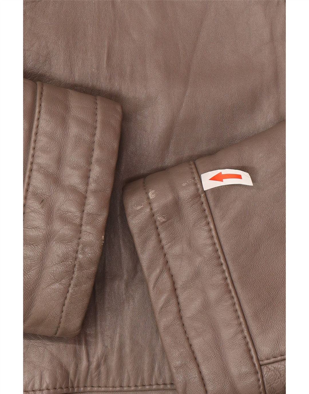 Jaqueta de couro masculina vintage UK 40 grande marrom