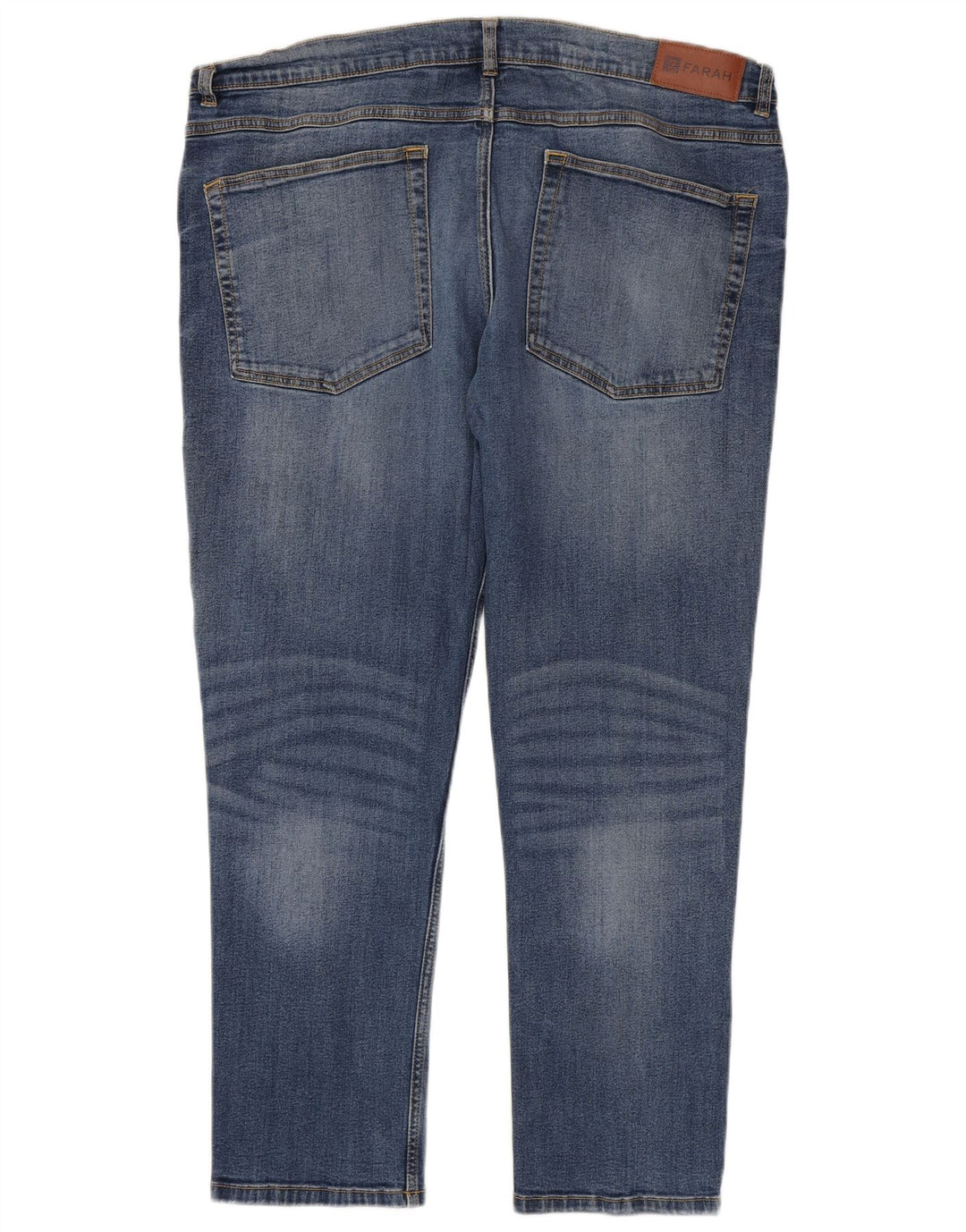 Farah Mens Slim Jeans W40 L30 Azul Algodão