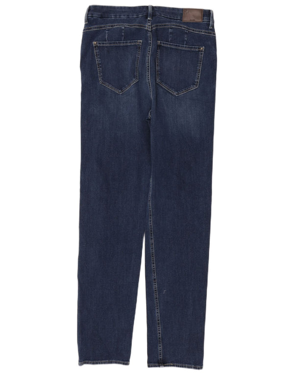 Calça jeans feminina Marks & Spencer Sienna Straight UK 14 grande W32 L31 azul marinho