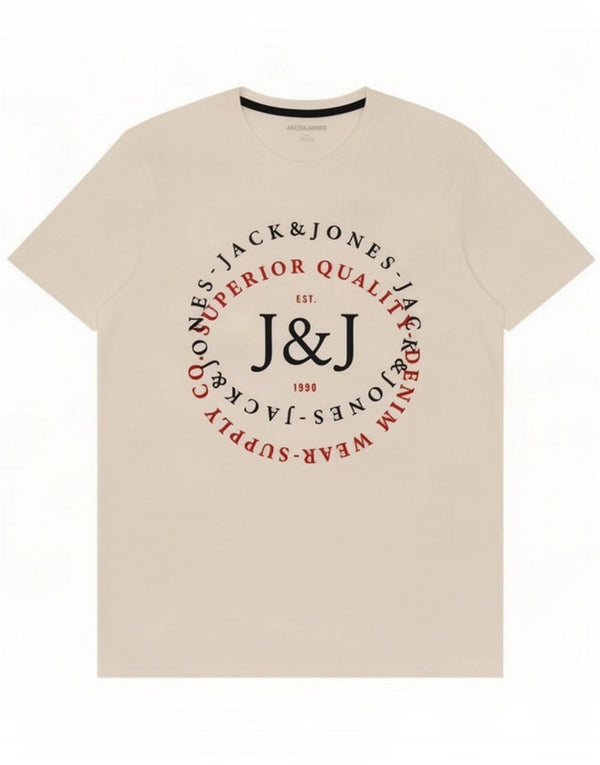Jack & Jones Camiseta gráfica masculina Top XL Branco