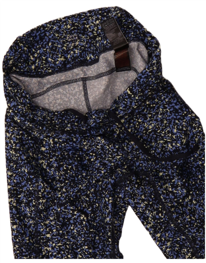 Leggings femininos Marks & Spencer Reino Unido 10 poliéster manchado azul pequeno