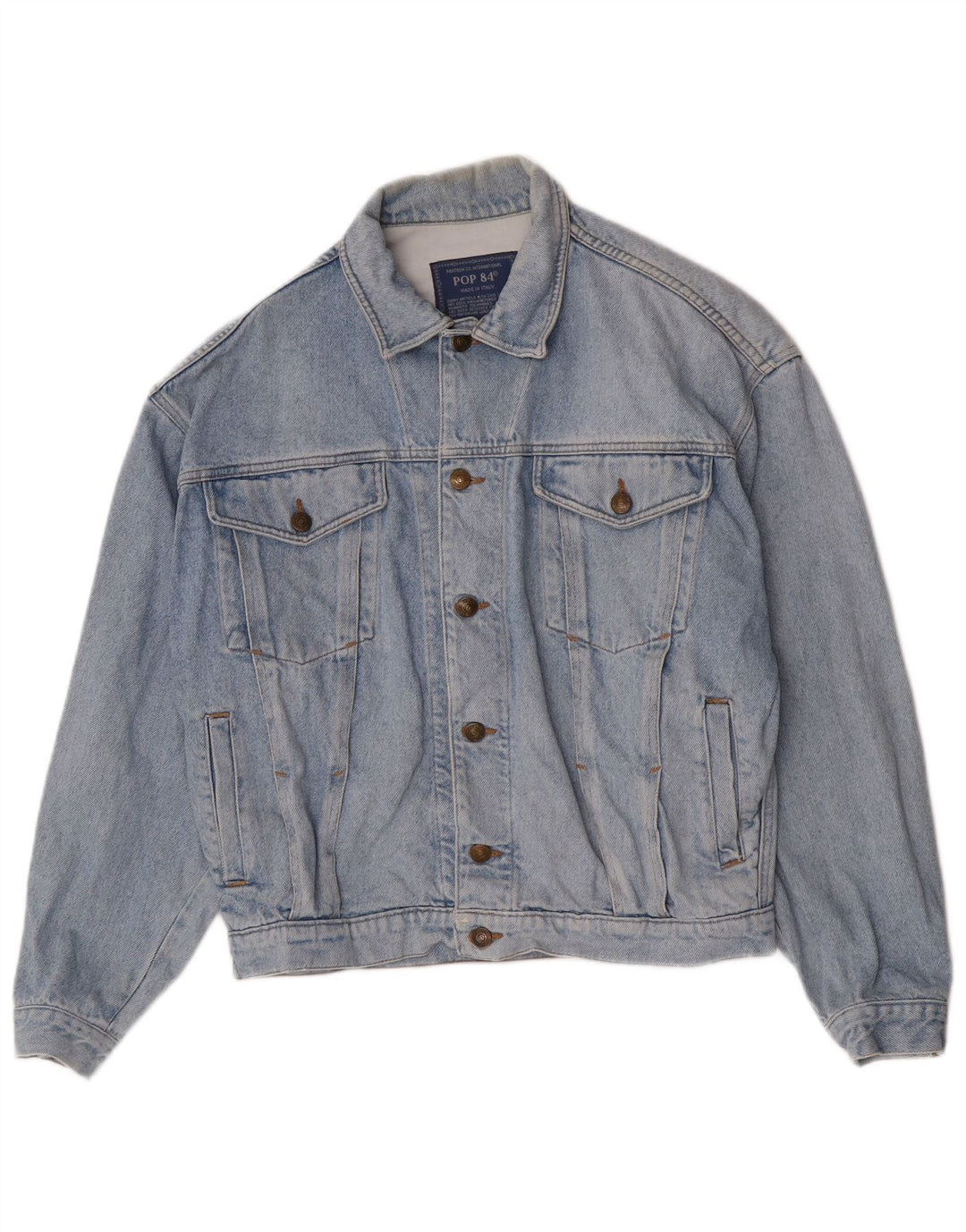Jaqueta jeans masculina POP 84 UK 40 grande azul