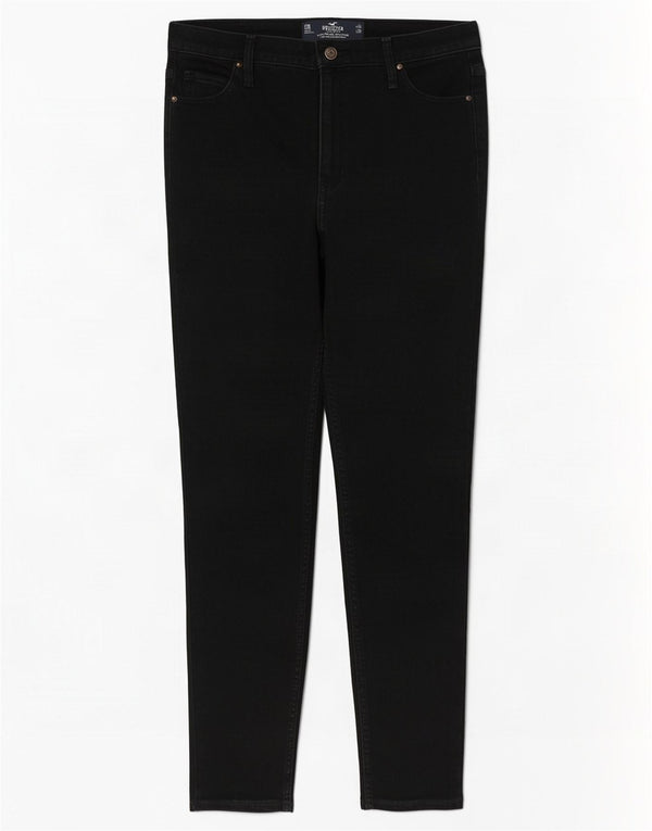 Legging feminina Hollister cintura ultra alta jeans US 13 XL W31 L28 preta