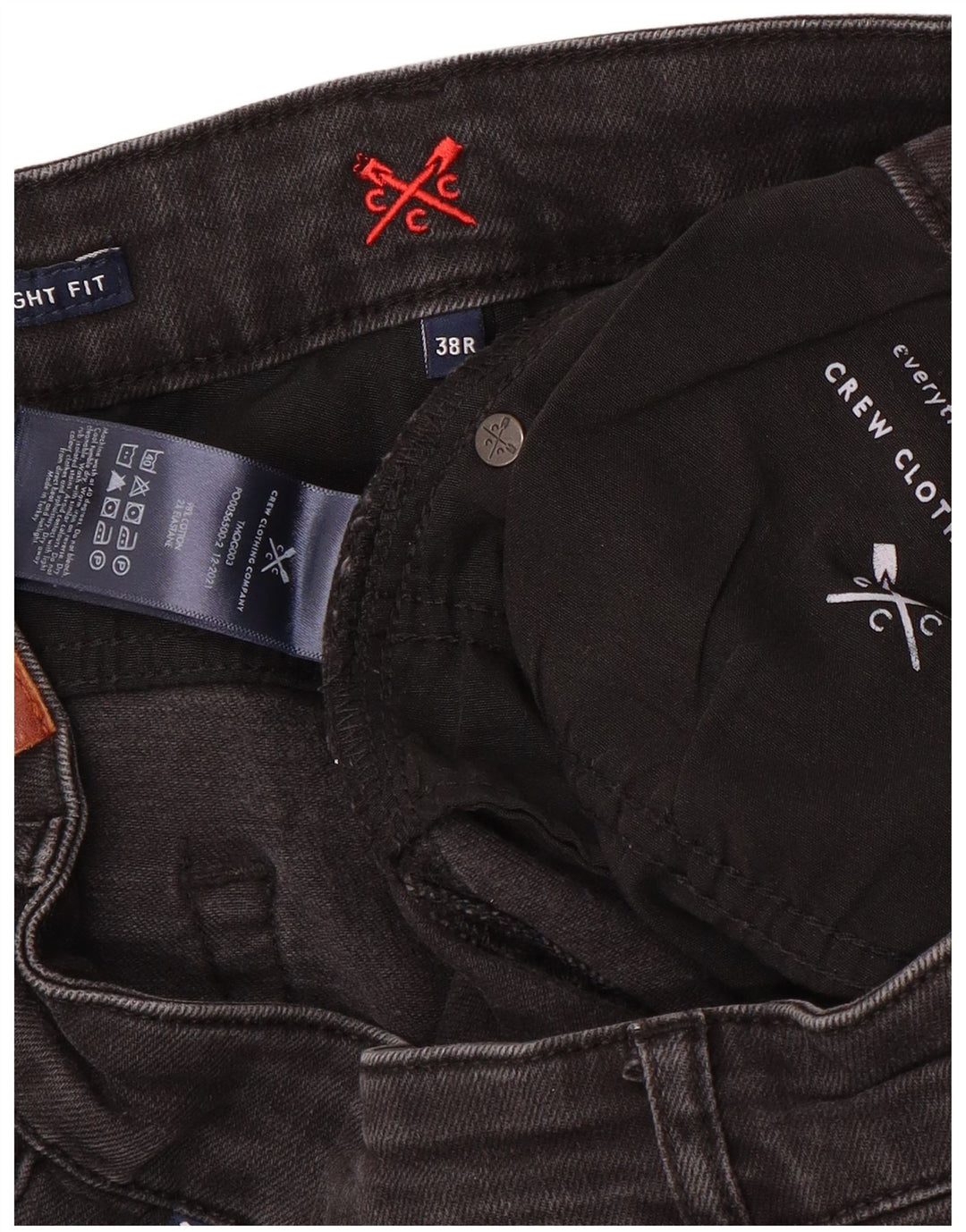 Crew Clothing Mens Jeans retos W38 L32 algodão cinza