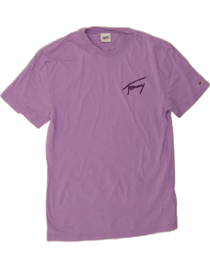 TOMMY HILFIGER Mens T-Shirt Top Small Purple Cotton Vintage Tommy Hilfiger and Second-Hand Tommy Hilfiger from Messina Hembry 