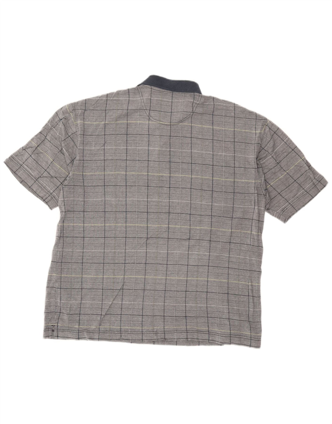 Camisa polo masculina Dockers Rugby grande algodão xadrez azul