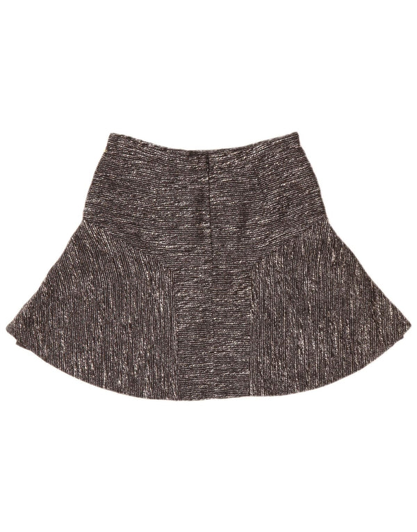 J. CREW Womens A-Line Skirt US 0 XS W28 Black Flecked Polyester