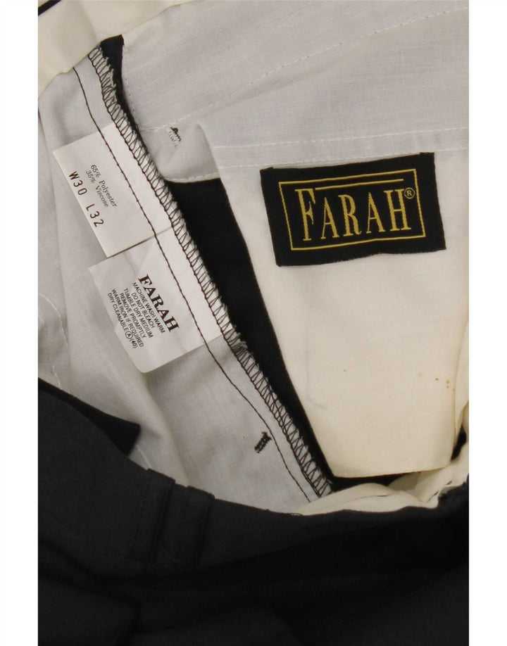 Calça masculina Farah Pegged Suit W30 L28 poliéster azul marinho