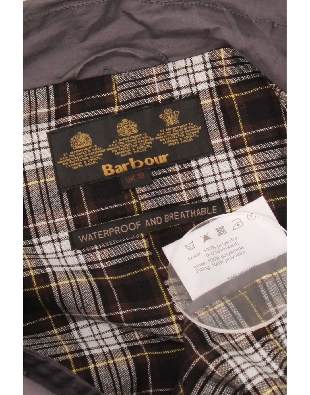 Trench coat feminino de grandes dimensões Barbour UK 10 poliéster azul marinho pequeno