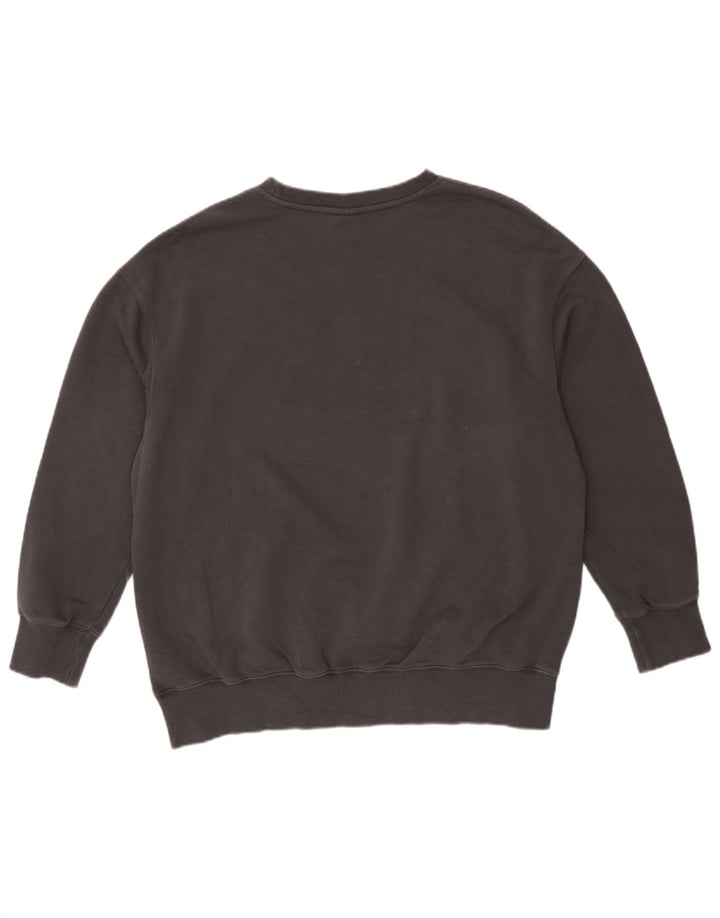 Nike feminino gráfico oversized moletom jumper UK 14 médio cinza algodão