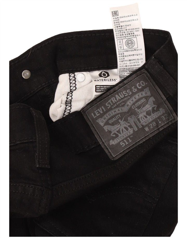 Jeans Levis 511 Slim Masculino W28 L32 Algodão Preto