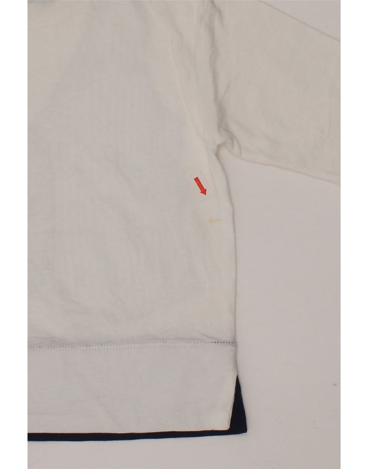 BENETTON Baby Boys Graphic Sweatshirt Jumper 12-18 Months White Cotton Vintage Benetton and Second-Hand Benetton from Messina Hembry 