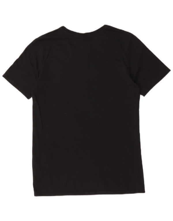Camiseta masculina Jordan Dri Fit com estampa gráfica pequena de algodão preto