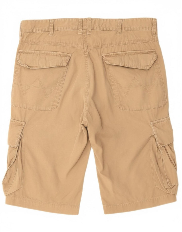 Wrangler Mens Cargo Shorts W34 Grande Algodão Marrom