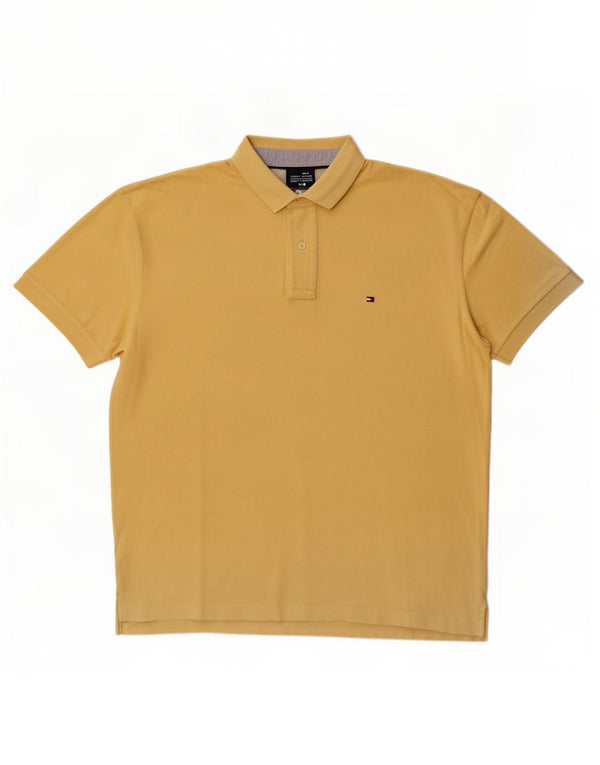 Camisa polo masculina Tommy Hilfiger XL algodão amarelo