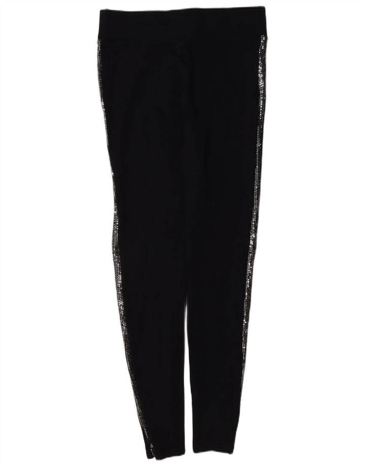 Leggings femininas Marks & Spencer Reino Unido 10 pequenas viscose preta