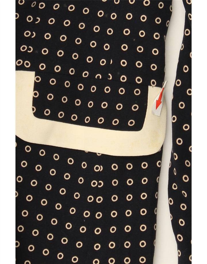Conjunto de saia feminina SUPERIOR de 2 peças IT 44 médio W30 azul marinho manchado