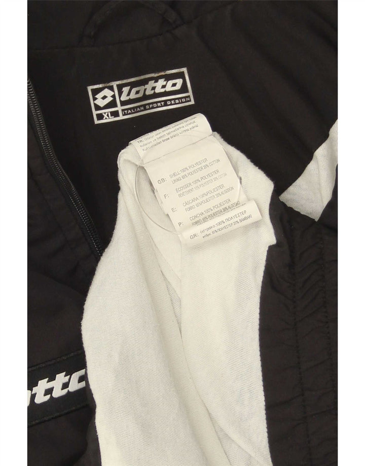 Lotto Mens Graphic Tracksuit Top Jacket XL Preto Colorblock Poliéster