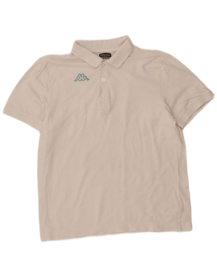 Camisa polo masculina KAPPA grande algodão branco