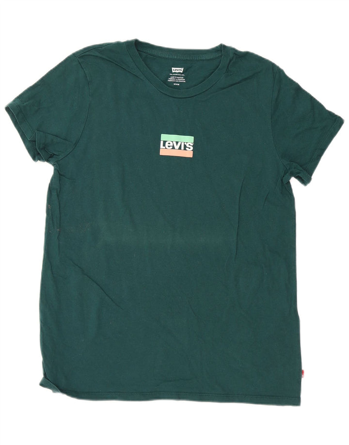 Camiseta gráfica masculina Levi's Top médio algodão verde