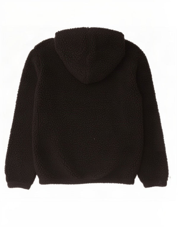Jumper de lã com capuz e gola com zíper para meninos Champion 13-14 anos XL preto poliéster