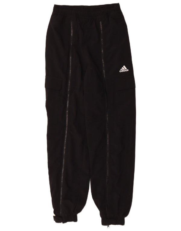 Adidas Womens Loose Fit Cargo Calças de treino Joggers UK 6 XS Preto