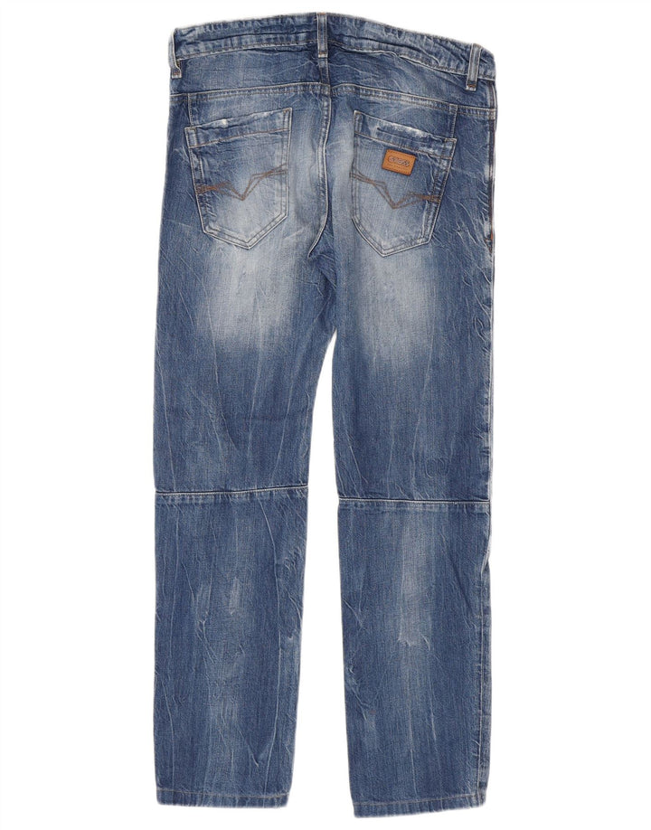 Calça Jeans Slim Feminina GUESS W30 L30 Azul Algodão