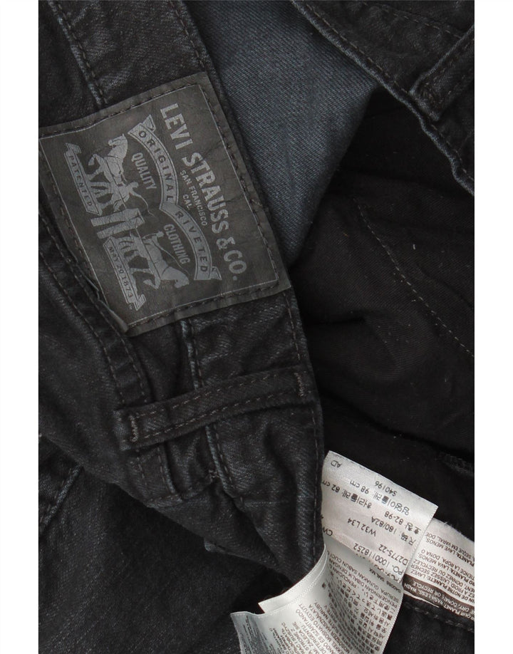 Levi's Mens Jeans Slim W32 L34 Algodão Preto