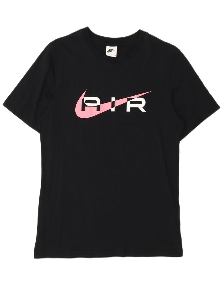 Camiseta Nike masculina gráfica top pequeno algodão preto