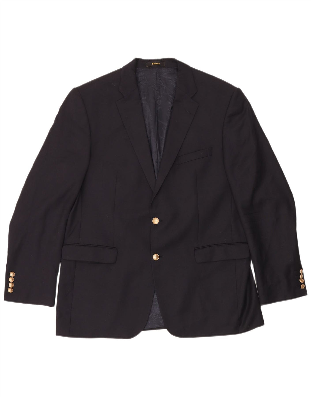 Jaqueta blazer masculina de 2 botões Barbour tamanho 54 grande azul marinho clássico
