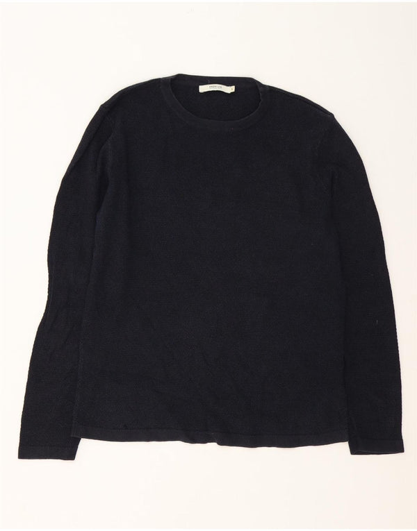 Suéter masculino Jack & Jones com gola redonda, grande algodão azul marinho