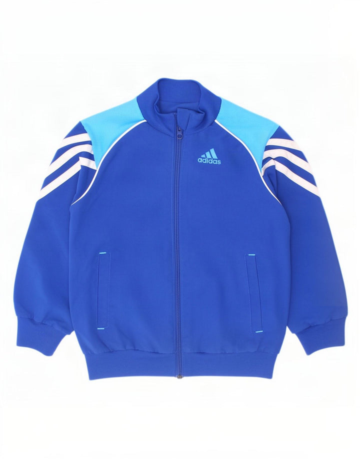 Jaqueta Adidas Meninos Treino Top 2-3 Anos Azul Colorblock Poliéster