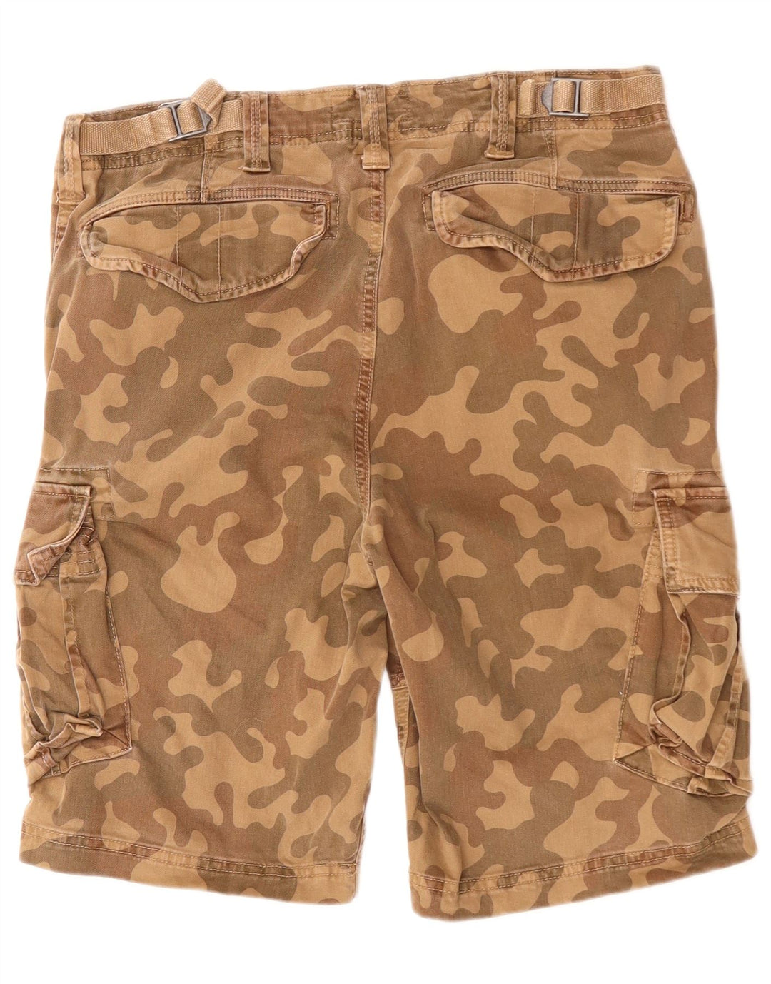 Shorts cargo masculino SUPERDRY W32 algodão camuflado marrom médio